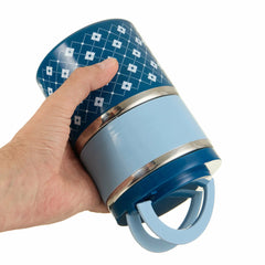 2 Layer Lunch Box-Blue