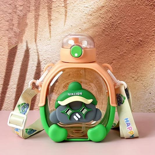 Cartoon Design Sipper Water Bottle-Orange