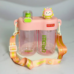 Dual-Slot Water Bottle-Pink