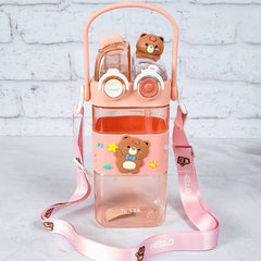 Adorable Cartoon Kids' Water Bottle-Pink