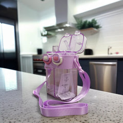 Double Drinking Water Bottle-Purple