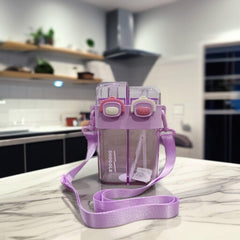 Double Drinking Water Bottle-Purple
