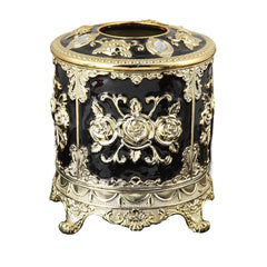 European Tissue Box Round-Black