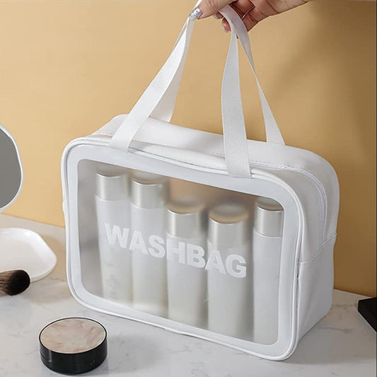 Wash Bag Makeup Travel Pouch White (L)