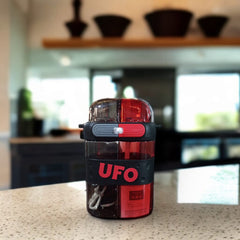 UFO Dual-Compartment Water Bottle-Black