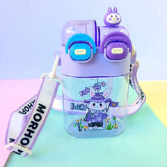 Adorable Dual Compartment Water Bottle-Purple