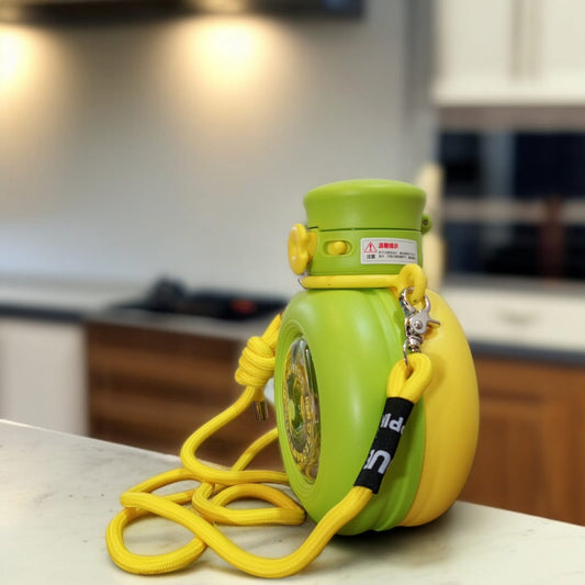 Round Double Drink Water Bottle-Yellow & Green
