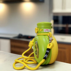 Round Double Drink Water Bottle-Yellow & Green
