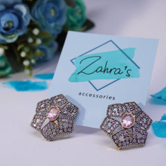 3Pc Earrings Pendant & Ring Hexagonal 915/23