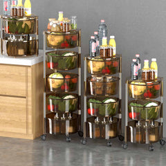 5-Layers Rotatable Storage Basket (Dark Brown) - 464Y 464s