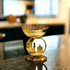 Golden Date Serving Bowl