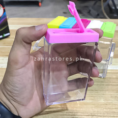 6pcs Transparent Spice Jar Seasoning Box