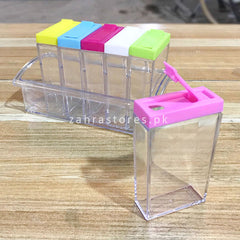 6pcs Transparent Spice Jar Seasoning Box