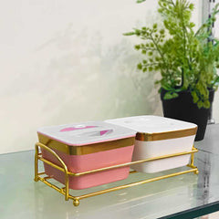 Creative Dry Fruits Tray With Lid 2 Portions