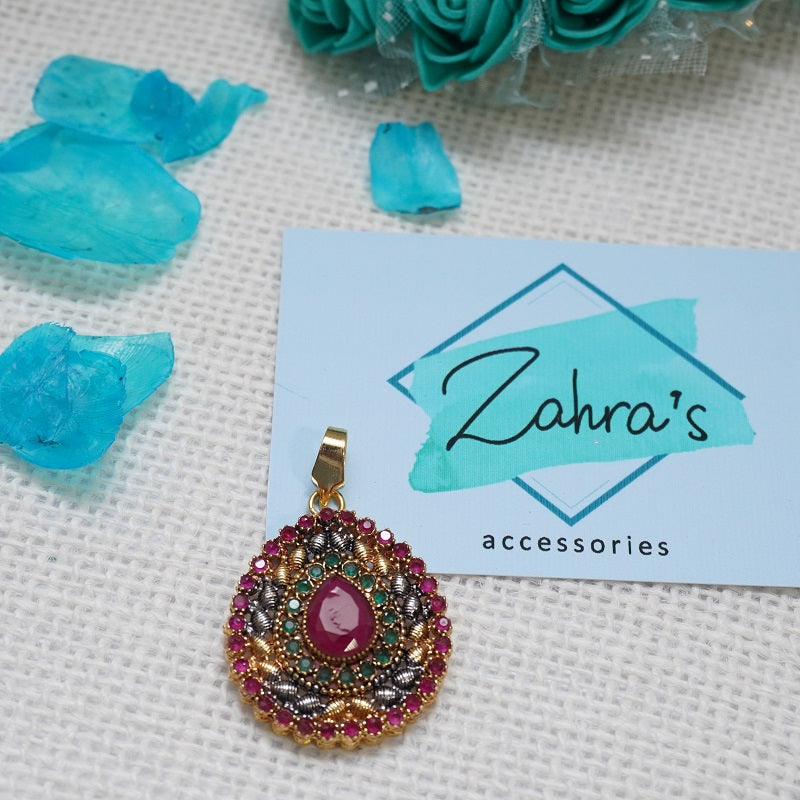 3Pc Ear Rings Pendant & Ring Tear Drop 715/24