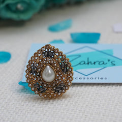 3Pc Earrings Pendant & Ring Tear Drop 715/24