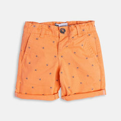 Beach Orange Woven Shorts