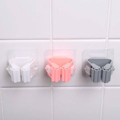 Sticky Wall mounted Mop, Pole, Spatula Holder Clip