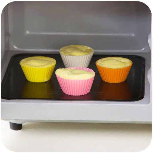 12Pcs 5cm Muffin Silicone Mold Cupcake Bake ware