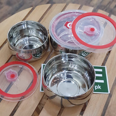 Handi Style Stainless Steel Solid Air Tight Boxes 3pcs