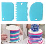3PCS/Lot Cream Scraper Irregular Teeth Edge DIY Scraper Cake Decorating Fondant Pastry Cutters Baking