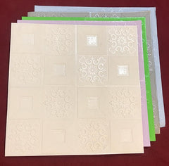 3D Foam Brick Wall Sheet Pack of 4 (Floral Style)