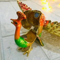 Beautiful Pecock Figurines For jewelry Storage