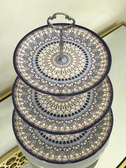 3 Tier Melamine Floral Serving Tray