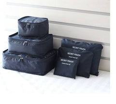 6 Pcs Waterproof Travel Storage Bag (Navy Blue)