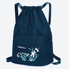 Travel Drawstring Bag (Navy Blue)