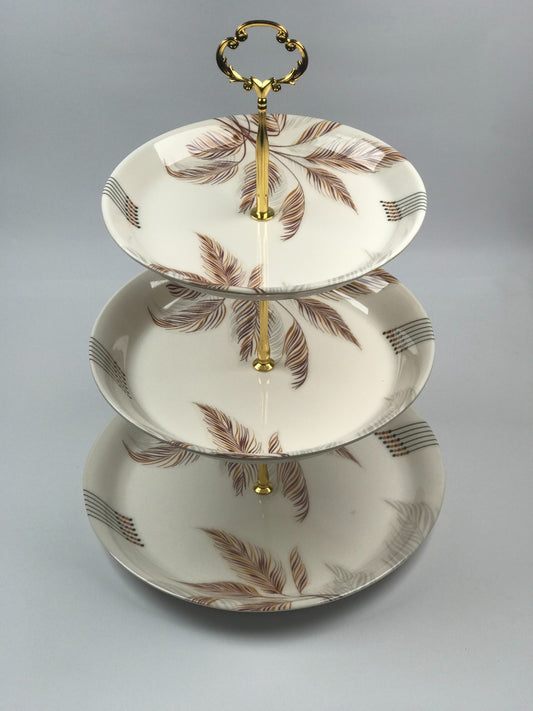 3 Tier Melamine Floral Serving Tray