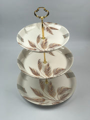 3 Tier Melamine Floral Serving Tray