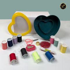 Portable Heart Shape Sewing Box Kit