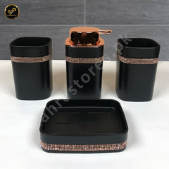 High Quality 4 Piece Bath Set (Black)
