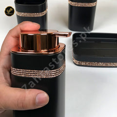 High Quality 4 Piece Bath Set (Black)