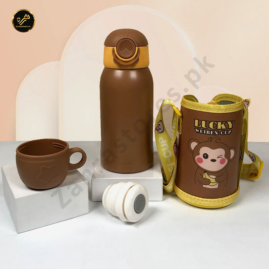 Children Stainless Steel Water Bottle with Pouch