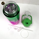Motivational Water Bottle With Handle & Removable Straw