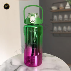 Motivational Water Bottle With Handle & Removable Straw