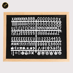 Changeable Wooden Message Board with Stand & Letters