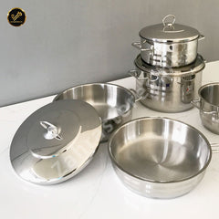 Korkmaz Stainless Steel 9 Pcs Cookware Set