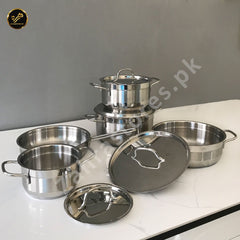 Korkmaz Stainless Steel 9 Pcs Cookware Set