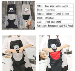Pure Beauty Apron with Pocket(Black)