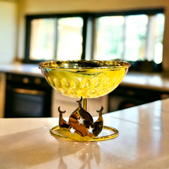 Golden Date Serving Bowl