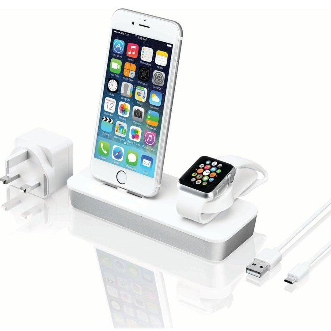 Sandstrom Apple iPhone & watch charging dock - White