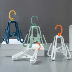 Multifunctional 4 hooks rotating hanger