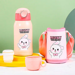 Children Stainless Steel Water Bottle with Pouch