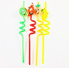 Cartoon Reusable Straws pack of 4