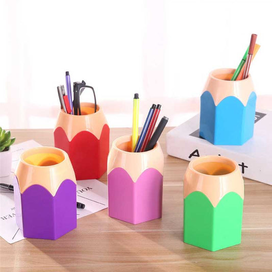 Creative Pencil Shaped Pen & Makeup Brushes Holder