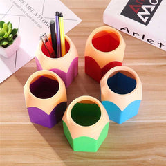 Creative Pencil Shaped Pen & Makeup Brushes Holder