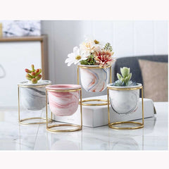 Nordic Creative Succulent Flower Pot Marble Pattern